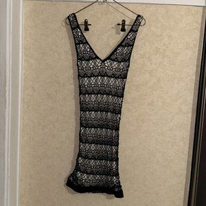 Black and White Stretchy Bodycon Dress